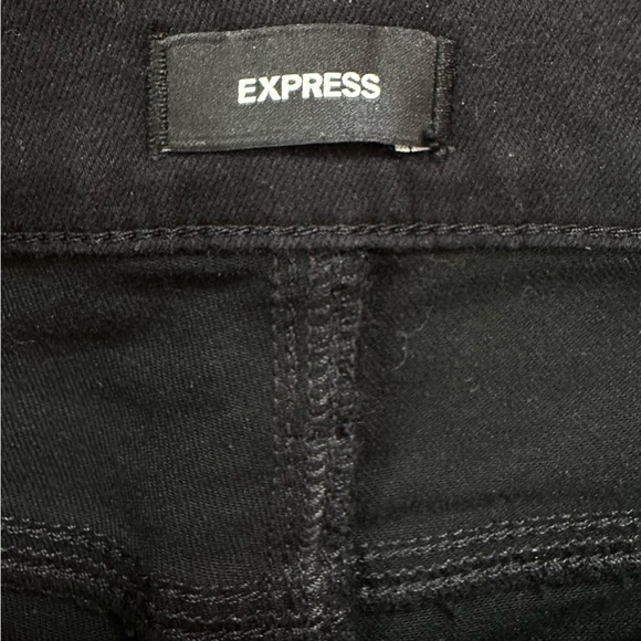 Express Mid Rise Black Skyscraper Bootcut Jeans 8R - Picture 8 of 9
